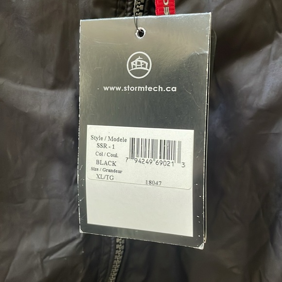 Stormtech men’s windbreaker jacket XL H2xtreame black coat waterproof NWT - Picture 5 of 9